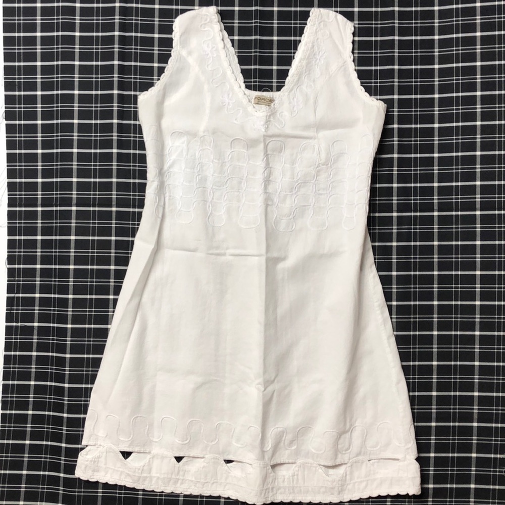White Cotton Dress Made in Peru